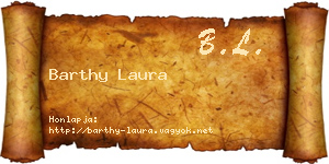 Barthy Laura névjegykártya